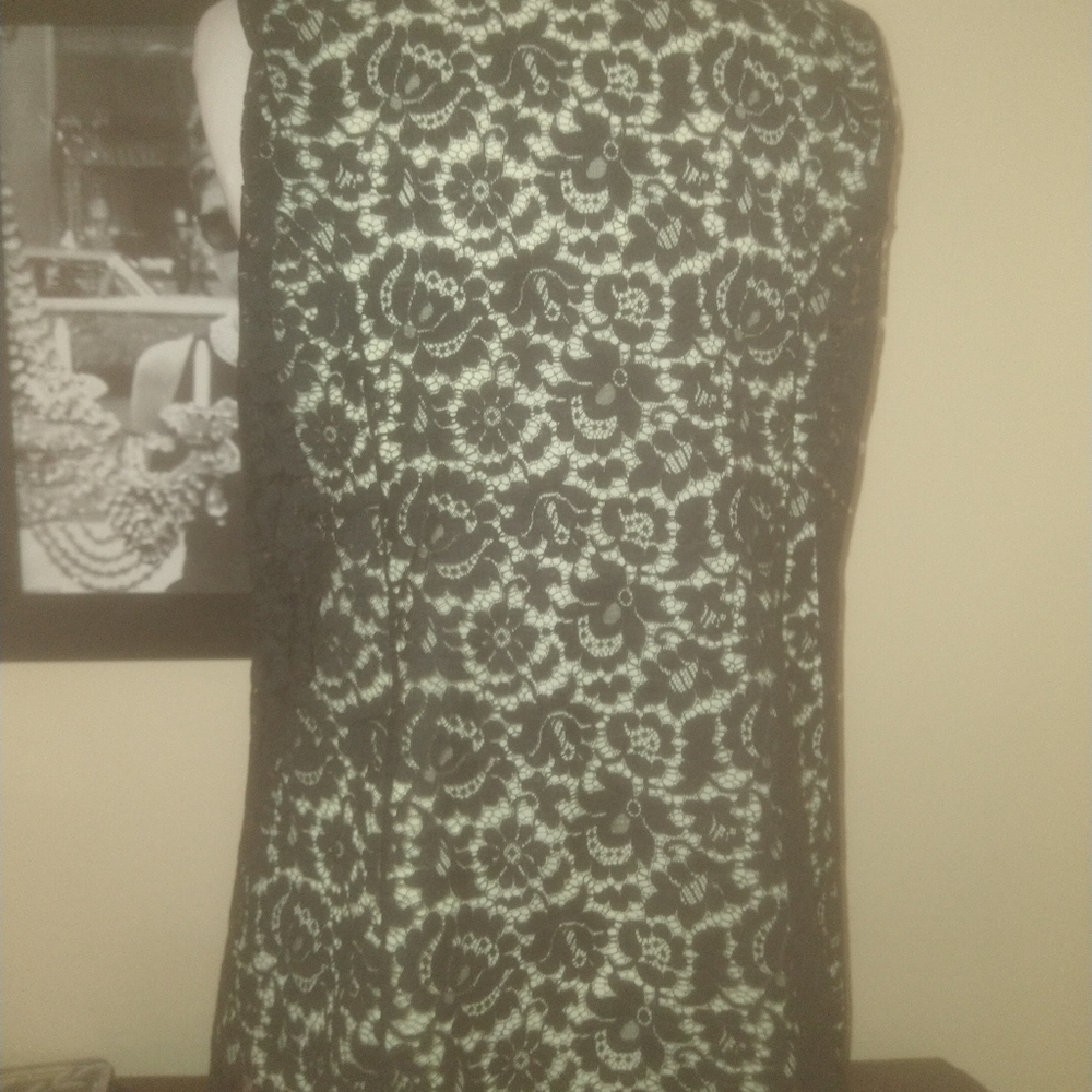 50s vintage Pinup girl Lace Keyhole top Large - Picture 6 of 8